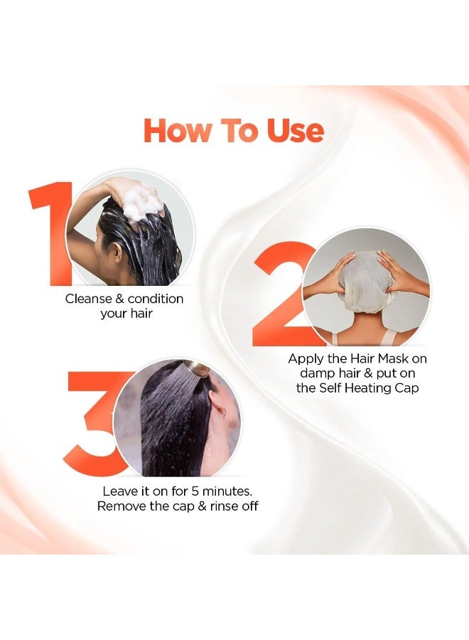 BBLUNT Advanced Smoothening Heat Hair Spa Mask with Keratin & Hyaluronic Acid - 70 g (Pack of 3) | Makes Hair Frizz-Free & Straighter| Deeply Nourishes | Adds Spectacular Shine | For Men & Women - Image 4